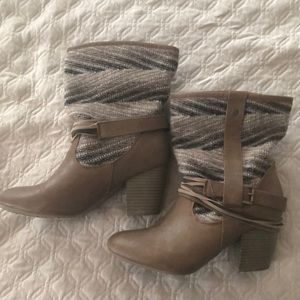 High heel booties
